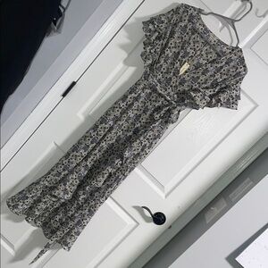 Ruffled Tiered boho wrap dress